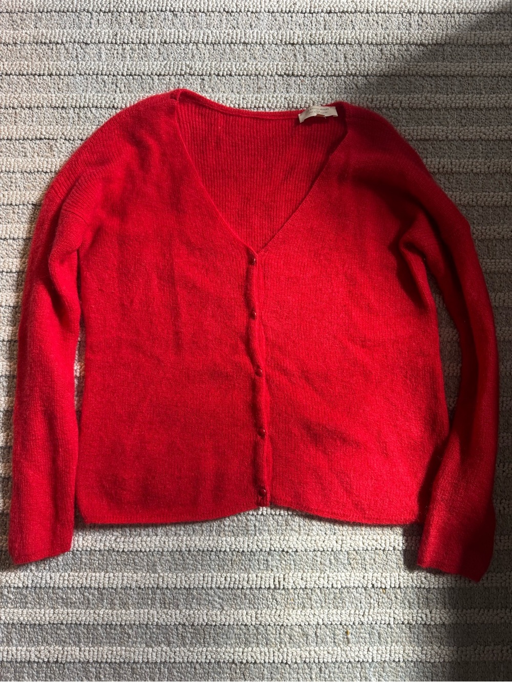 Sezane Barry v-neck cardigan (red)